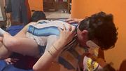 Intense Sex wearing Argentina's jersey