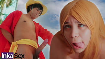 Luffy de One Piece se come las gomu gomu de nami en una faena sexual