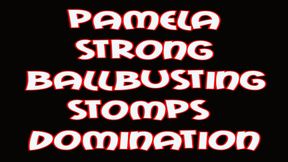 Pamela strong ballbusting stomps domination