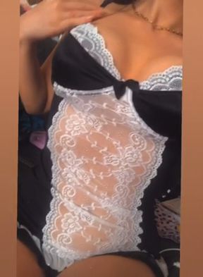 Goon over my Cleavage in my nightie