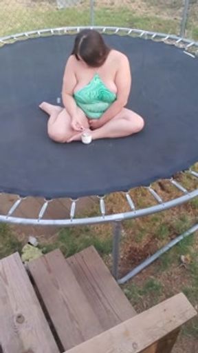 Sexy Smoking on Trampoline, then I BOUNCE for you!! - -TEASER!