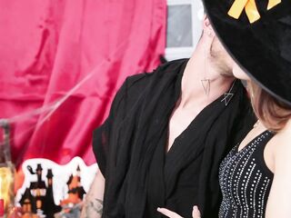 The nasty gals made a desire to have a three-some for Halloween