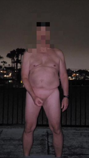 Late night stripped down and masturbating on the rooftop wondering if any of my neighbors are watching.