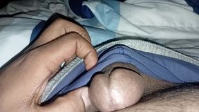 Horny chub flashing cock