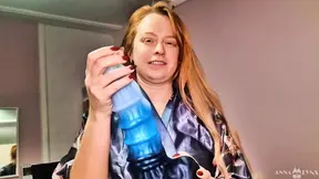 Stretching My Pussy on a Huge Fantasy Dildo