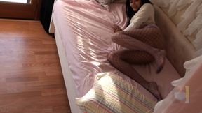 Stuck in Fishnets and Creampied