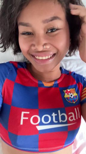 Soccer fan selfie
