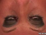 Blonde slut Reagan Anthony blows guy's cock and and takes his cum on her slutty face.