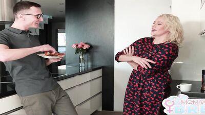 Brittany Bardot's tight shaved pussy gets a deep dicking before her hubby's return