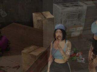 Hot oriental honey fucked by hobo in abandoned building