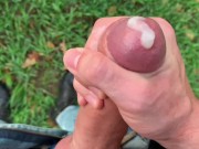 Teen boy Jerking his Big Dick Using Two Hands OUTDOOR / Fit boy /Hot / Cute
