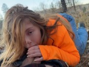 Trophy Redhead Sucking Cock in the Woods gingergrip