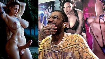 Big Breast Transgender Girl Cumming All Over Herself, AI Generated