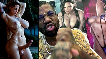 Big Breast Transgender Girl Cumming All Over Herself, AI Generated