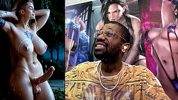 Big Breast Transgender Girl Cumming All Over Herself, AI Generated