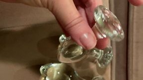 Anal training with butt plugs