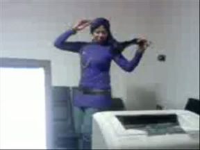 Arab wife wearing Hijabi is dancing like whore