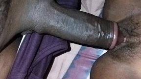 I am fucking a thin sister-in-law in a new room for the first time with a 15-inch cock.