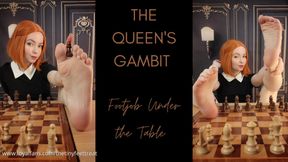 Queen’s Gambit: Footjob Under the Table