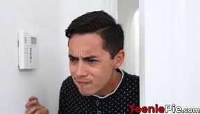 Horny Crystal Chase gets fucked after teasing her handsome roommate Oliver Faze