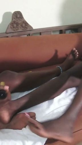 Ebony Lesbian Vibrator Tickling