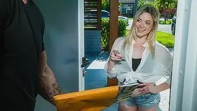 Blonde with pierced nipples Sage Pillar transforms into sexy comic vixen and gets fucked by collector