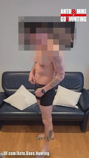 Bisexual Athletic Daddy Get's His Big Cock Sucked and Cums in My Mouth After Beeing Convinced to a Casting