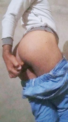 Desi boy wooden toy try in ass full enjoying