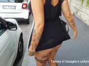 Slutty tourist on the road