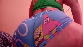 Rubbing my ass with my wet fingers