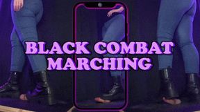 Black Combat Marching over Cock and Balls (Vertical Version) - Tamystarly - Cock Balls Crush Trample, CBT, Bootjob, Trampling, Shoejob, Stomping