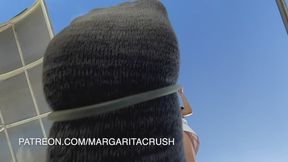 Slow Motion - POV: unaware giantess jumps rope in socks