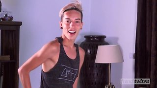 The 18 year oldie twink loic miller discovers anal pleasures