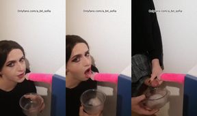 Trans Teen Gushes Sloppiest Cum Flood in Wettest BJ Destroyer