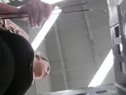 blonde shopping no panties public upskirt