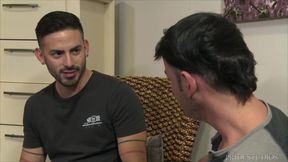 Neighbor Takes Care of Injured Buddy, Making Him Cum Hard
