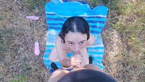 Outdoor Camper Gets Internal Creampie Public Forest