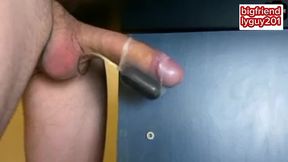 premature ejaculation handsfree and post orgasm vibrator while moaning and shaking