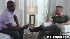 MaleNoir.com - Aaron and Brian's turn taking dick sucking session