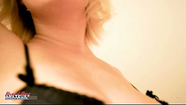 Amateur college girl with big tits gives horny gagging blowjob and