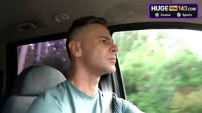 Fit dark haired with long hair performs powerful facesitting then receives a dirty cumshot