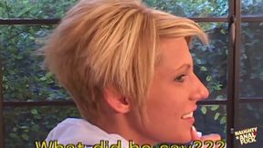 Hot Blonde Amber Shows off Her Deepthroating Skills and Takes It in the Ass