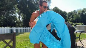 Kandy Blows & Rides: Bikini Pool Float Inflation Tease
