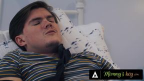 MOMMY'S BOY - Milf August Skye Takes Pity On Stepson's Bad Handjob And Gives Him Relief Fuck
