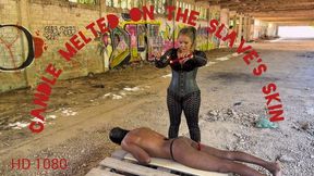 Candle melted into slave's skin