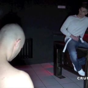 Twink fucked by badboy in outdoor backroom