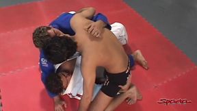 Wrestling Match Turns Into Hot Threesome Action On The Mat!
