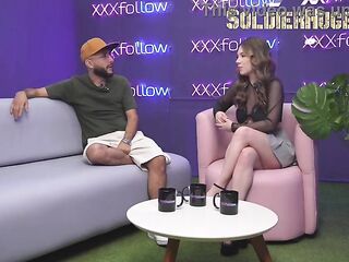 Giant Knob In Studio - Stacked MILF Voluntarily Drilled Hard On Live Podcast