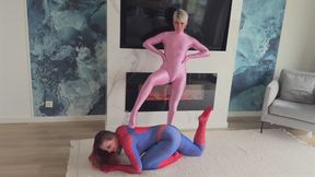 Pink Panther Ruslana VS Spider Woman Weronika - 4K