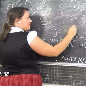 Busty Student sucks and fucks the tutors big cock